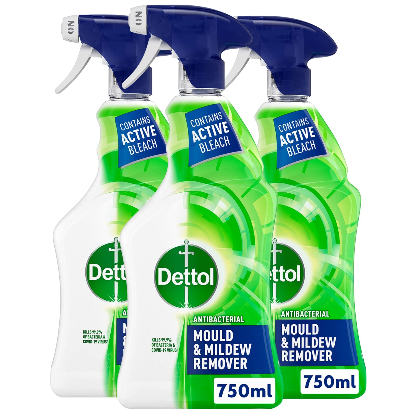 Dettol Anti-Bacterial Mould and Mildew Remover, 750 ml, Pack of 3 (Packaging may vary) 750 ml (Pack of 3)