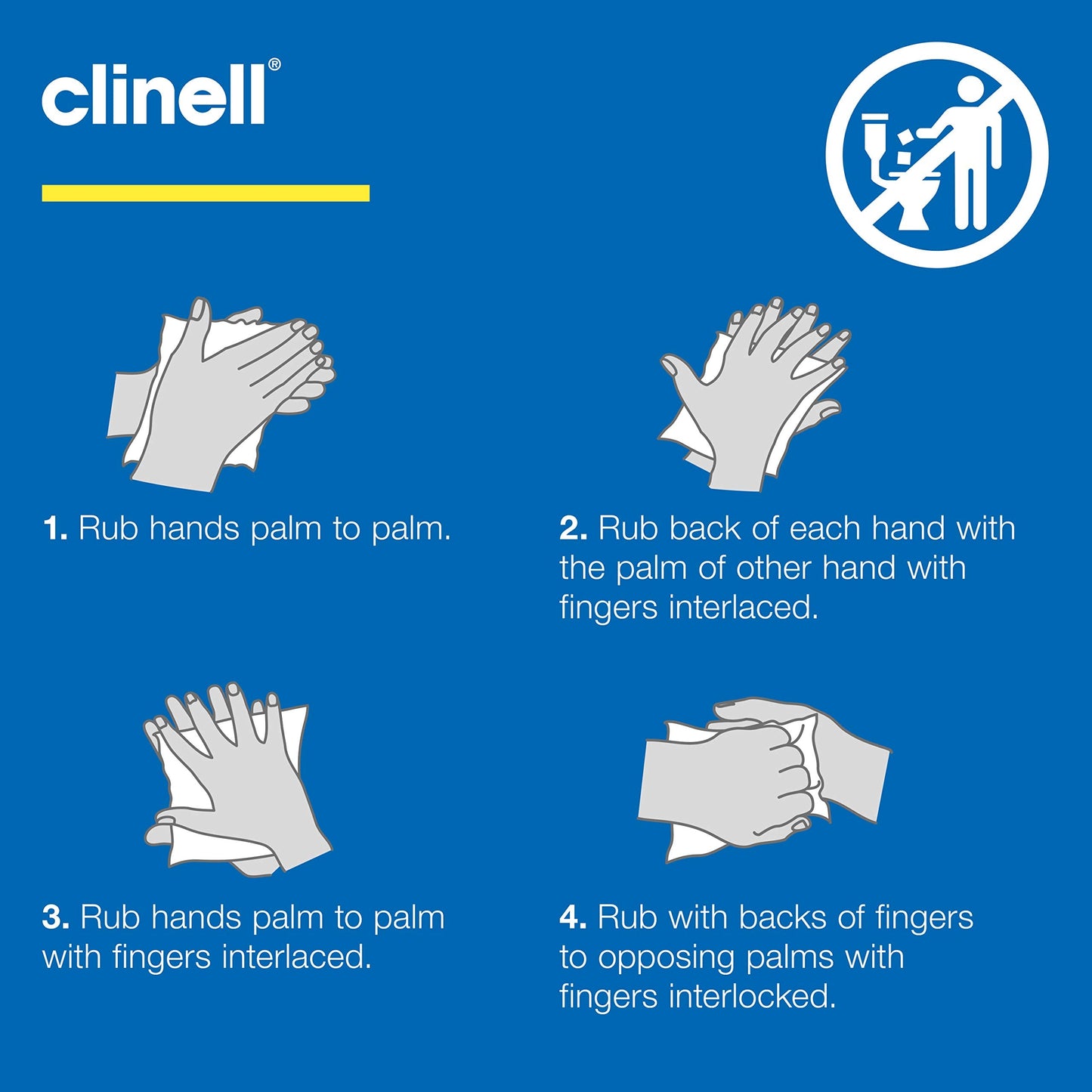 Clinell CAHW200 Antibacterial Hand Wipe Suitable for Hands and Surfaces, 1 Pack of 200 wipes ,15 x 10 x 12 centimeters Single