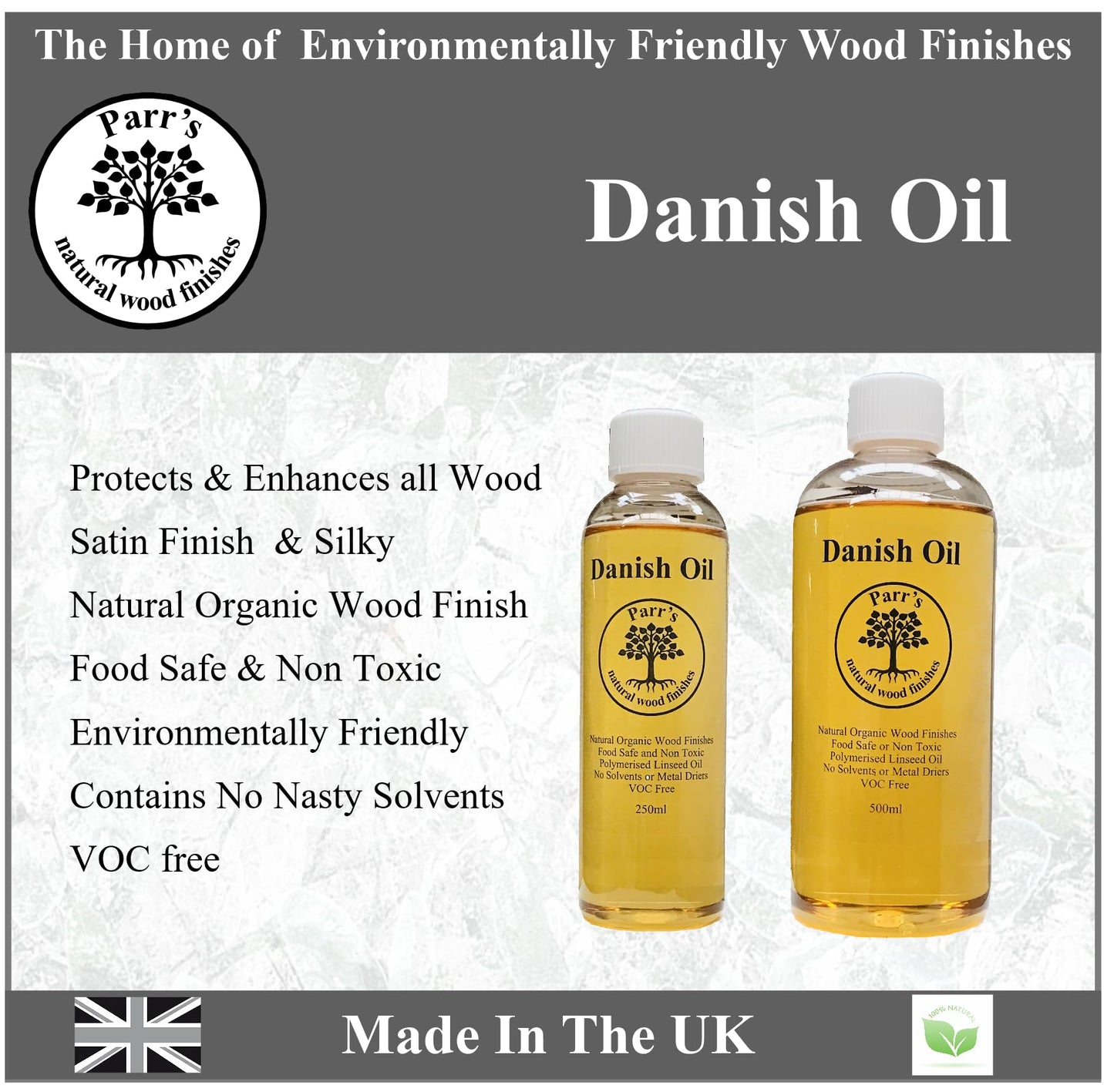 Danish Oil 500ml - Voc Free & Environmentally Friendly -Chopping Boards and Internal Woodwork