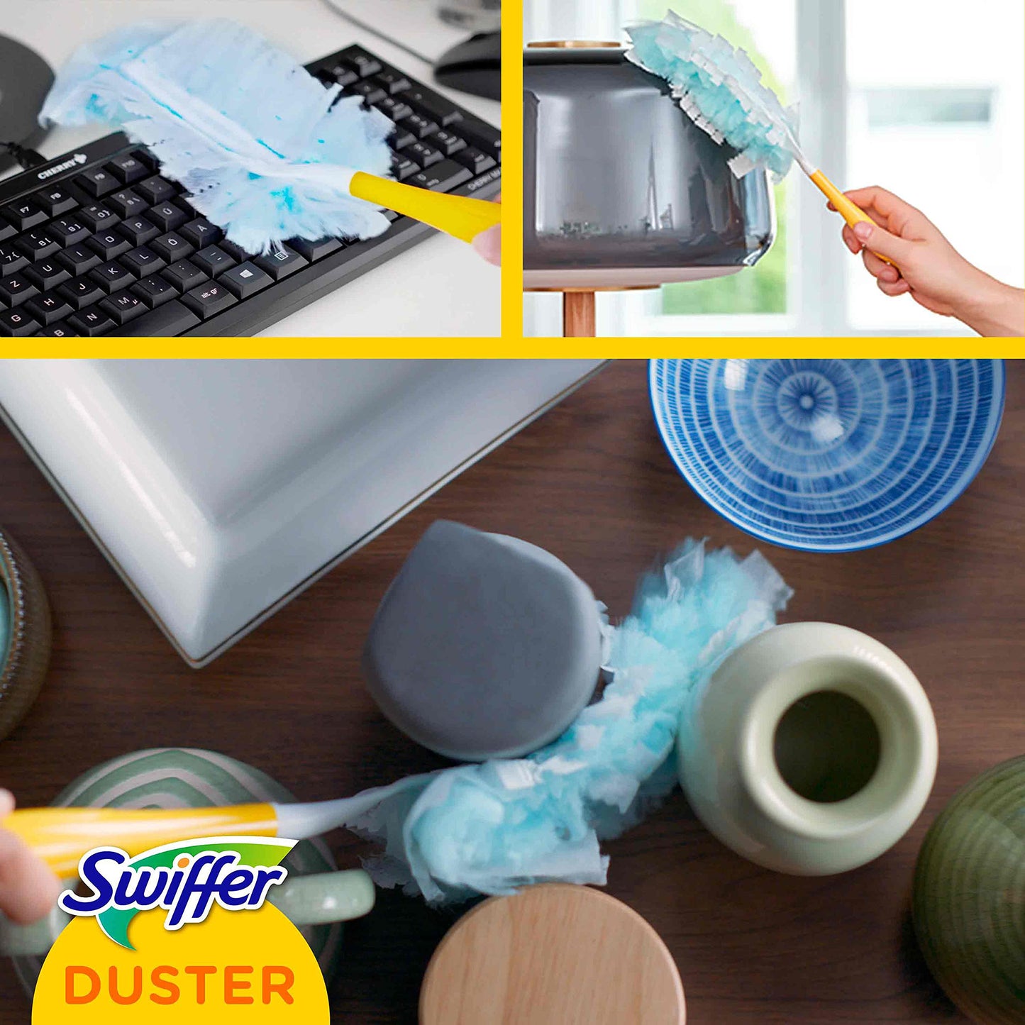 Swiffer Duster Kit, 1 Duster + 15 Refills, Duster Duster, Dust Catcher and Hold Dust 1 duster and 15 refills