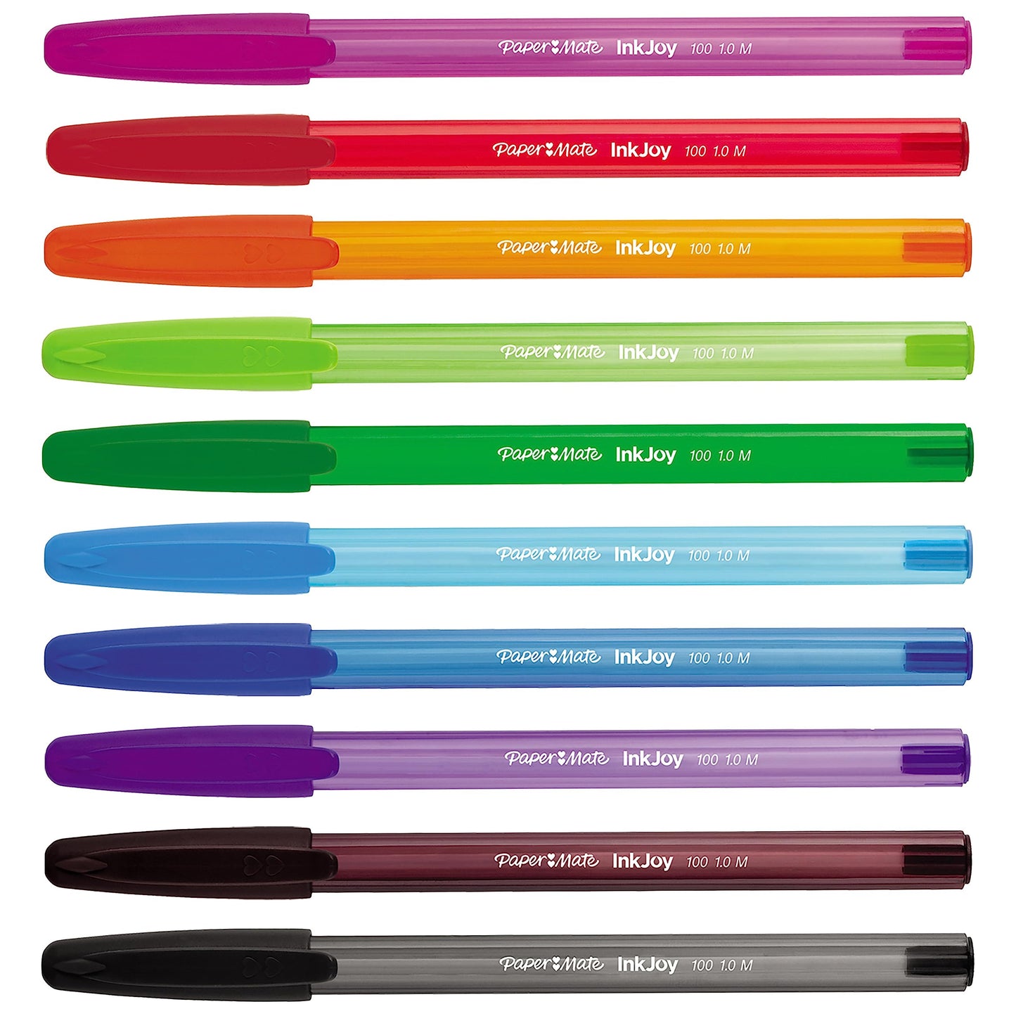 Paper Mate InkJoy 100ST Ballpoint Pens | Medium Point (1.0mm) | Assorted Fun Colours | 27 Count