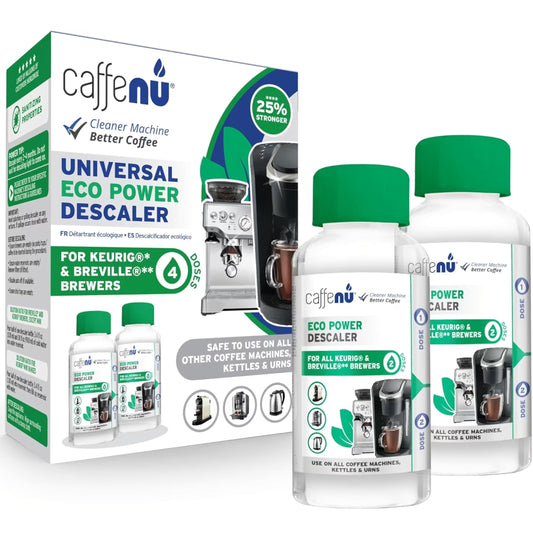 Caffenu Descaling Solution for Sage Machines (2 bottles - 4 Uses). Universal Descaler Compatible with Sage, Nespresso & All Other Espresso Machines. Removes Limescale