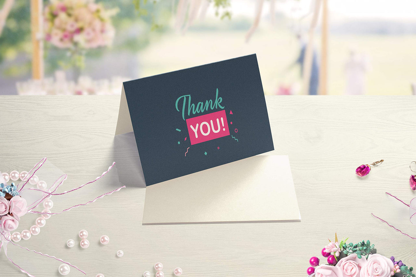 48 Thank You Cards Multipack - Thank You Notes with Envelopes and Bonus Silver Stylus Pen. ***Upgraded Envelopes With Glue Seals Included*** multicolored