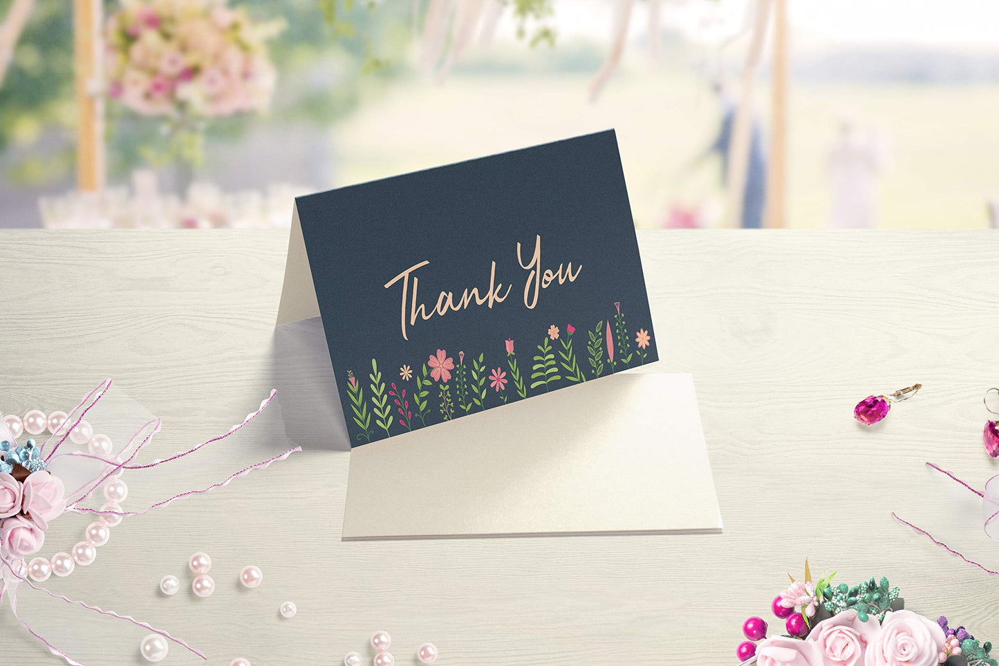 48 Thank You Cards Multipack - Thank You Notes with Envelopes and Bonus Silver Stylus Pen. ***Upgraded Envelopes With Glue Seals Included*** multicolored