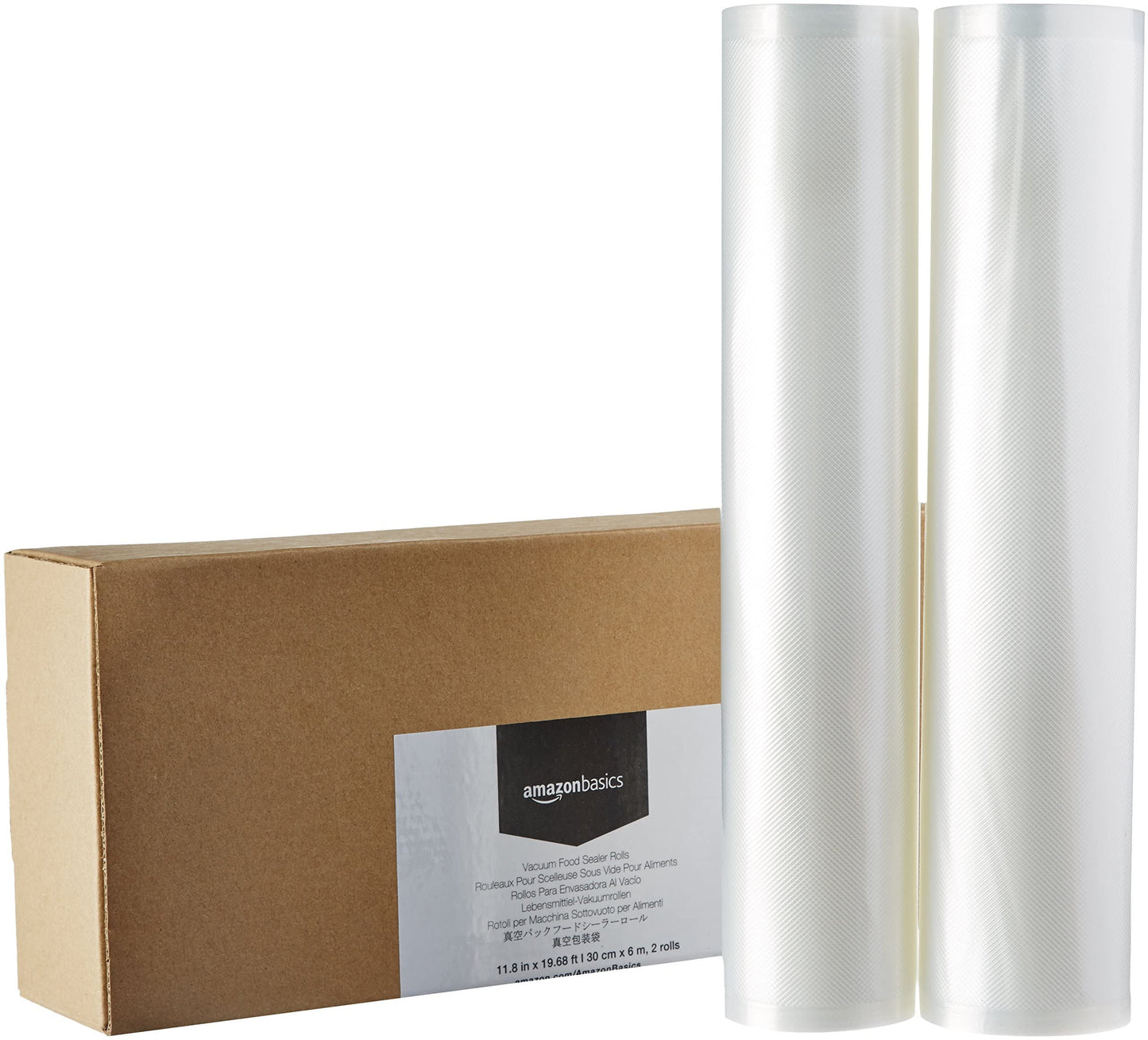 Amazon Basics Vacuum Food Sealer Roll, 30 cm x 6 metre, Pack of 2 30 cm x 600 cm Rolls