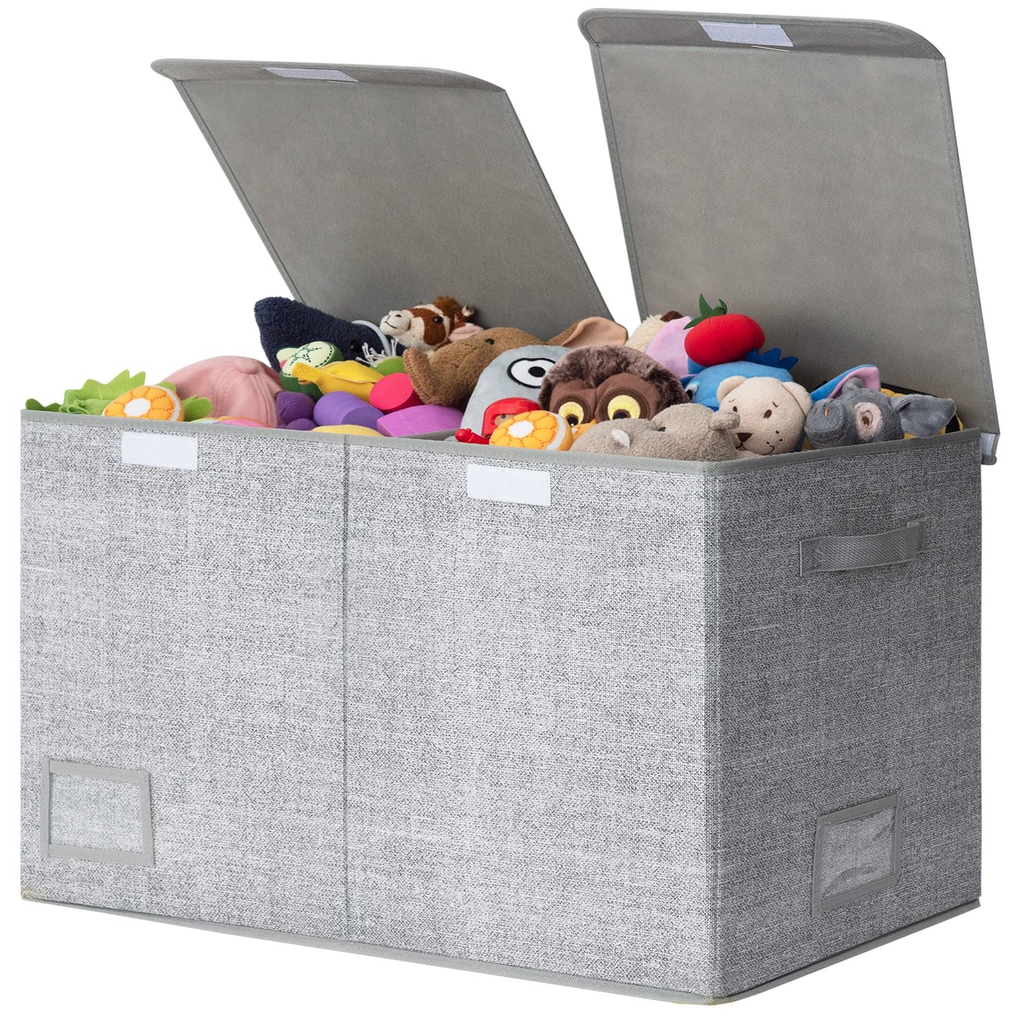 GRANNY SAYS Toy Storage Box, Pack of 1 Large Storage Box, Grey Storage Box, Kids' Toy Chests & Boxes, Foldable Storage Box with Lid, Toy Box Storage for Girls Boys to Organise Bedroom Nursery Playroom XL Gray