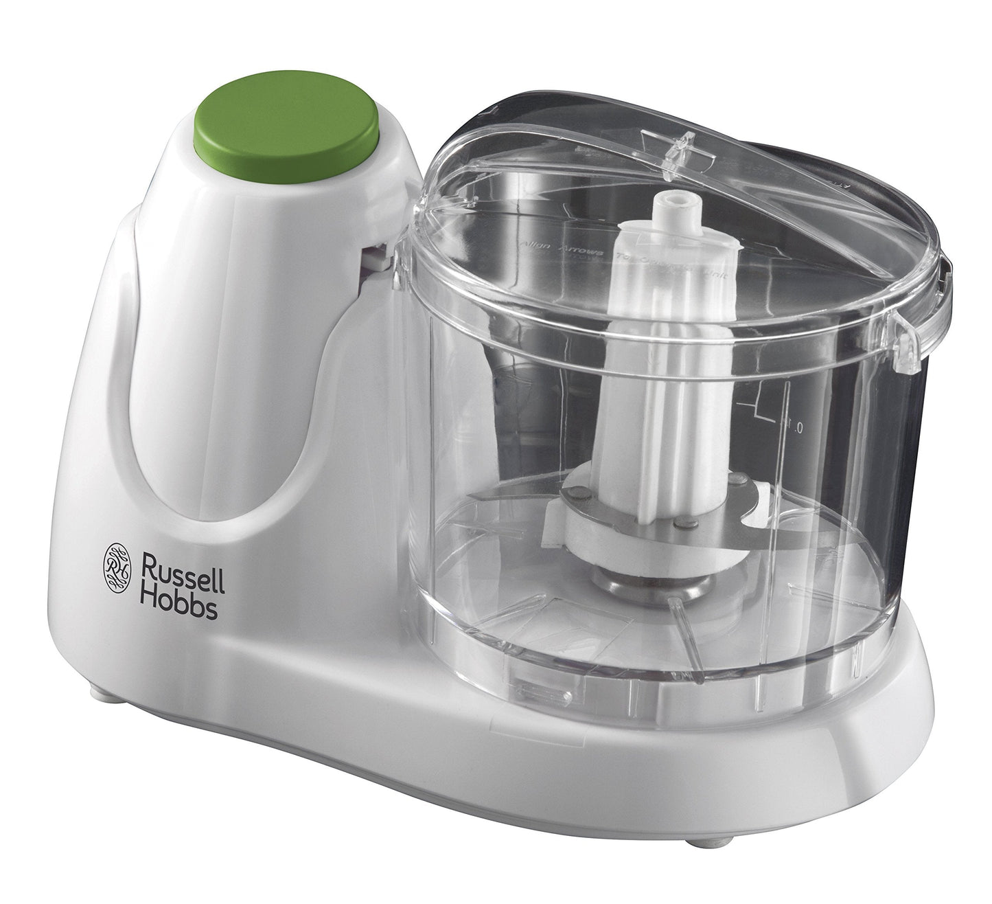 Russell Hobbs Mini Chopper 22220, 130 W - White & Food Collection Hand Mixer with 6 Speed 14451, 125 W - White + Hand Mixer