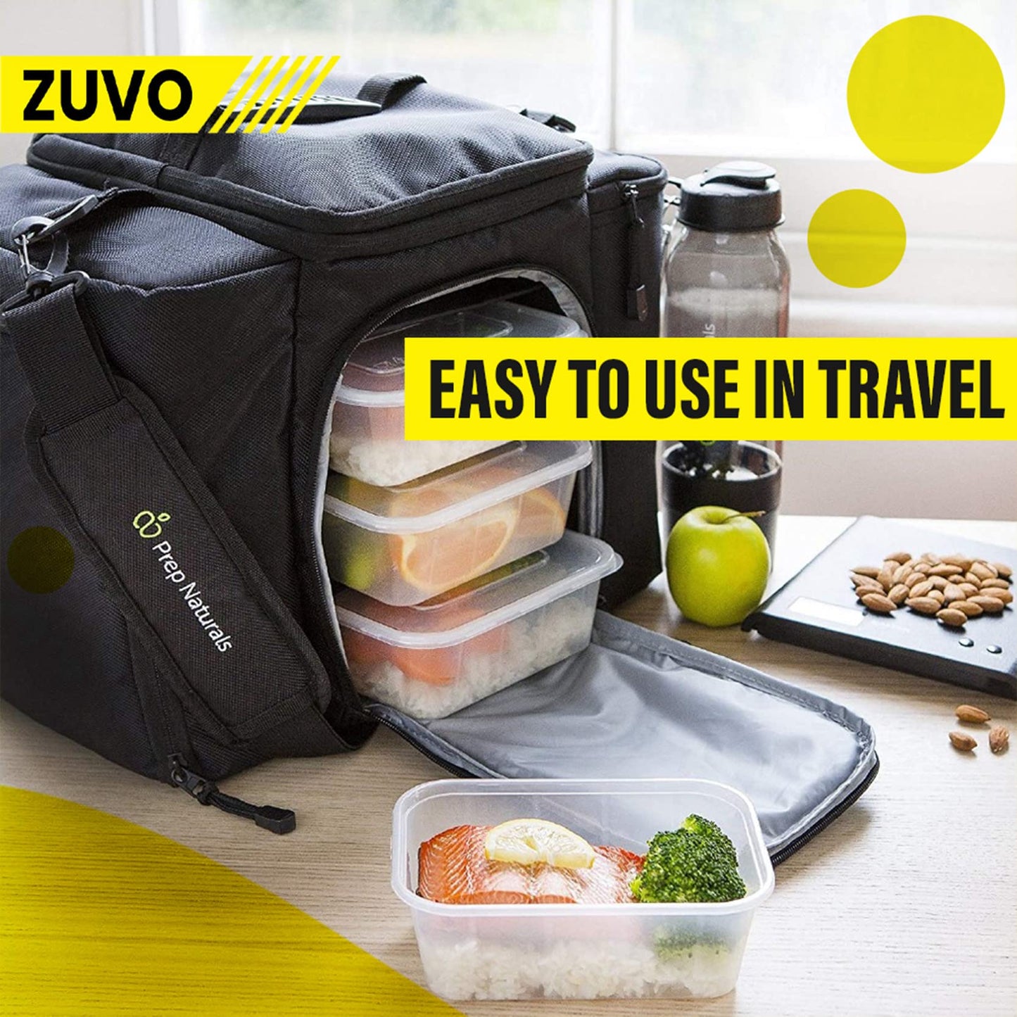 Zuvo Clear Plastic Food Takeaway Containers 30 Pack, BPA Free Fridge Organisers Heavy Duty Plastic Containers with Airtight Lids, Reusable Meal Prep Stackable Lunch Boxes | Microwave Freezer-650 ML 650 ml