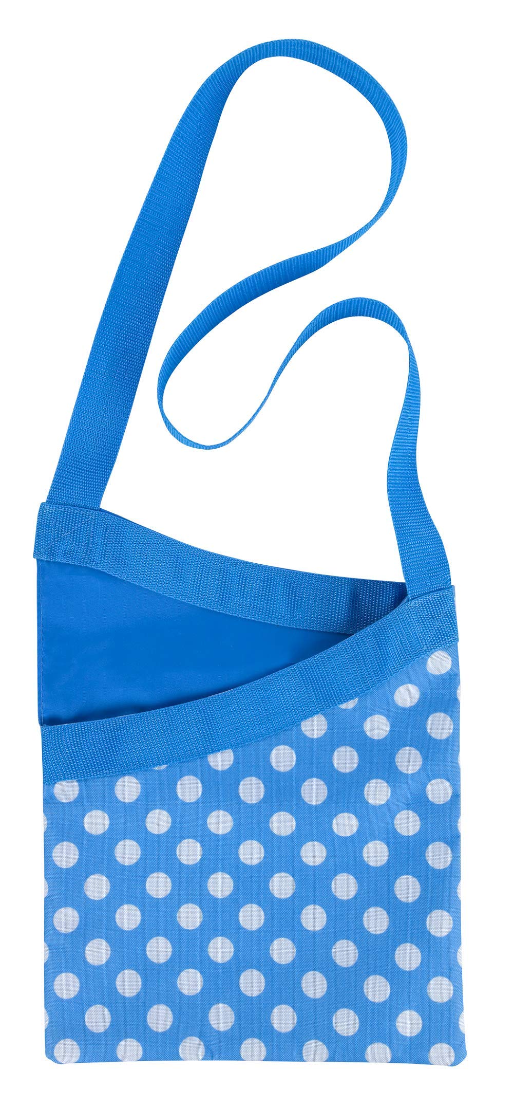 Elliott Peg Bag in Blue and White Polkadot Pattern with Shoulder Strap for ease of use, Will hold between 72 and 108 pegs, Strong durable water resistant Material