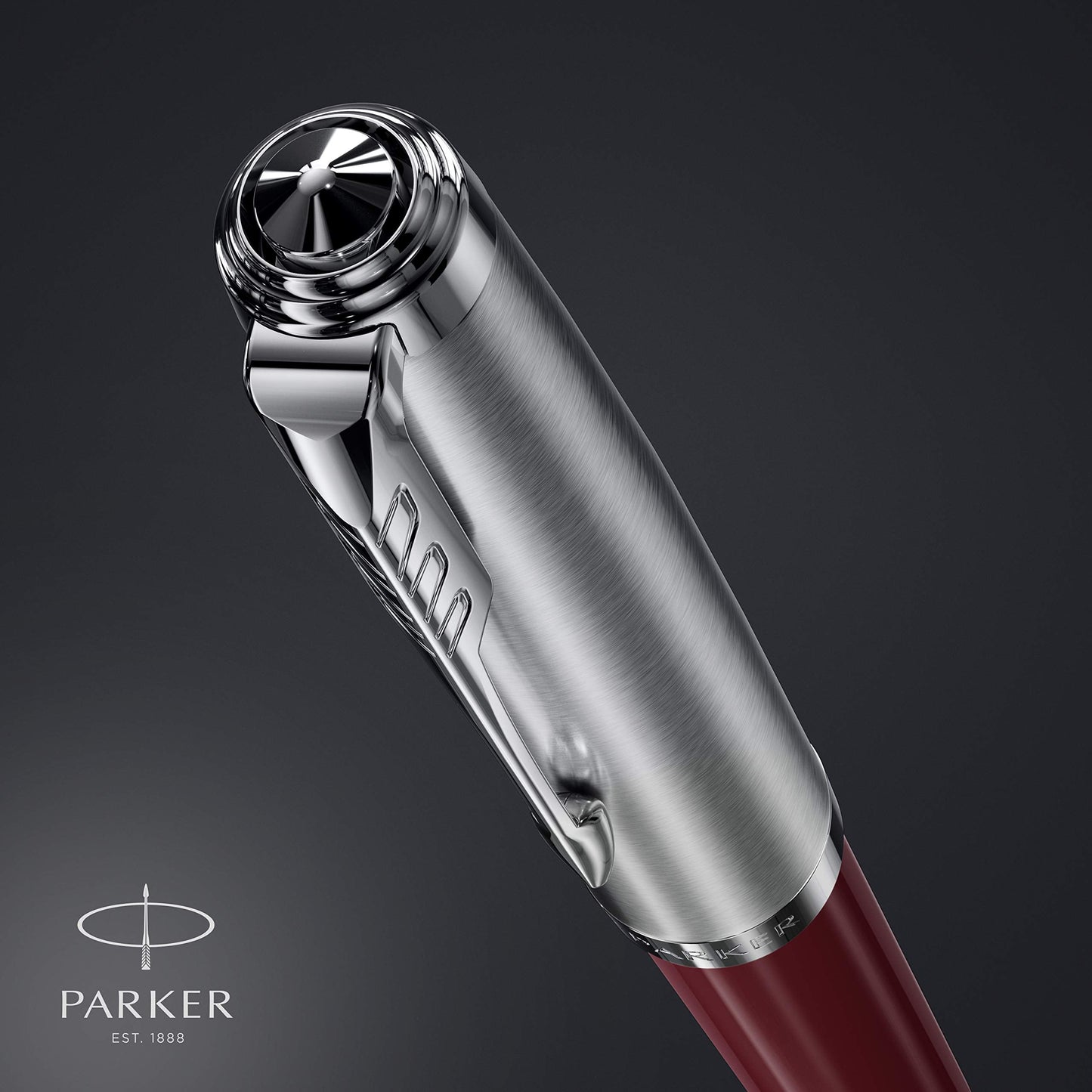 Parker 51 Ballpoint Pen | Burgundy Barrel with Chrome Trim | Medium Point with Black Ink Refill | Gift Box Parker 51