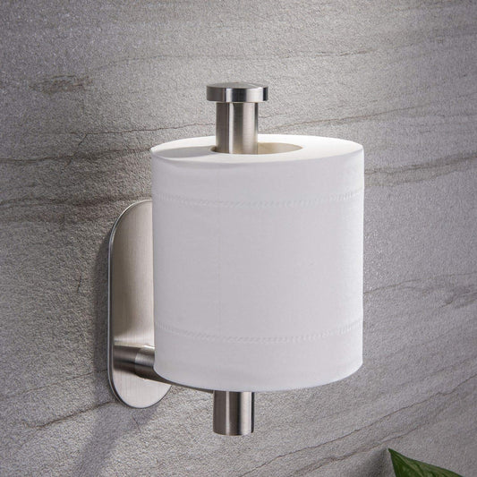 Toilet Roll Holder Self Adhesive - Toilet Paper Holder for Bathroom Stick on Wall Stainless Steel Brushed by ZUNTO Roll Length-15CM