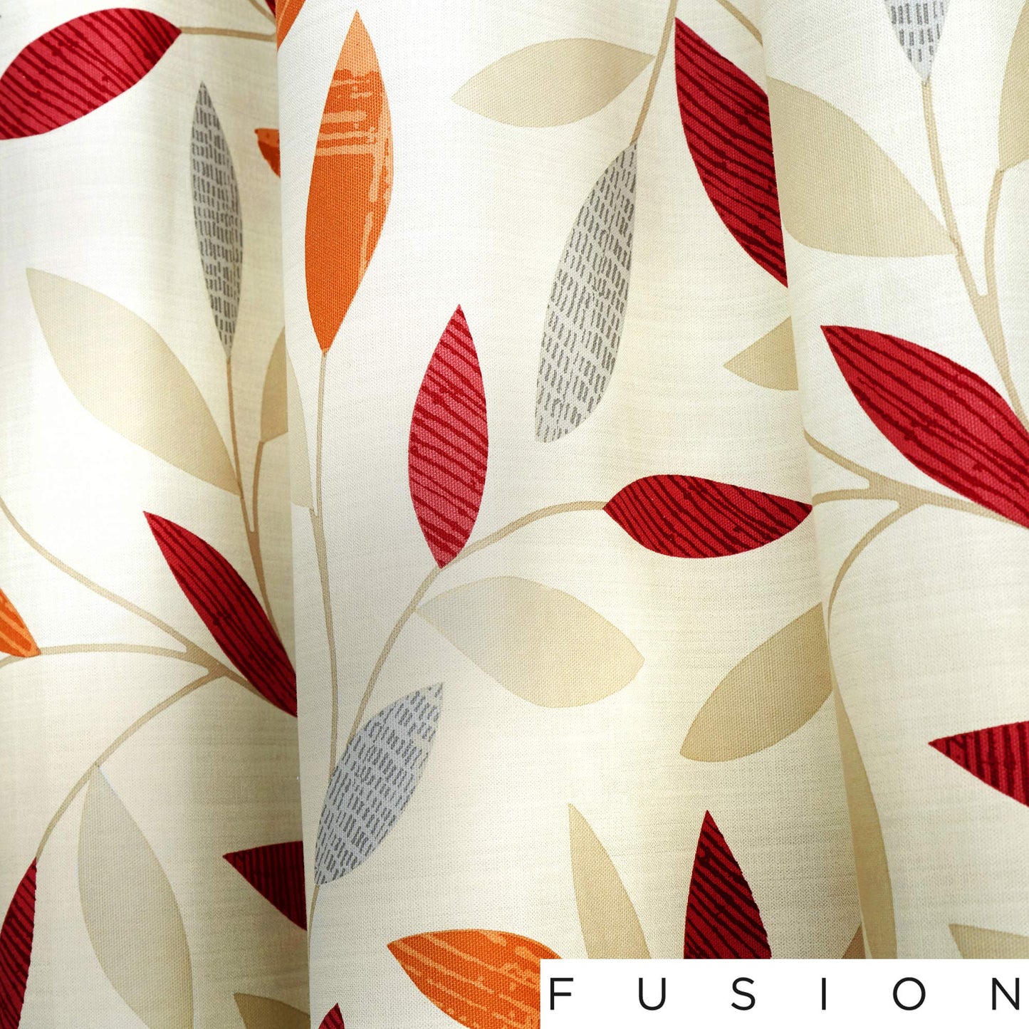 Fusion Beechwood Curtains, 117 x 229cm, Red 46" Width x 90" Drop (117 x 229cm)