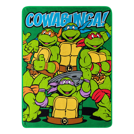 Northwest Nickelodeon Fleece Throw Blanket Teenage Mutant Ninja Turtles, Cowabunga Dudes, 46" x 60"