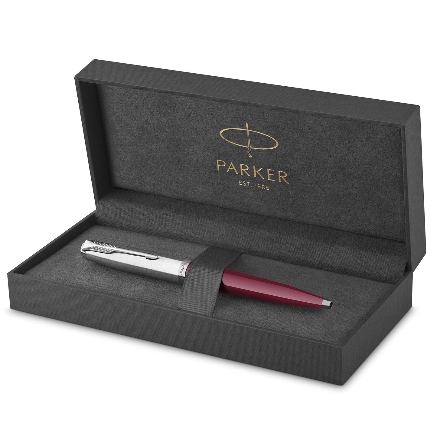 Parker 51 Ballpoint Pen | Burgundy Barrel with Chrome Trim | Medium Point with Black Ink Refill | Gift Box Parker 51