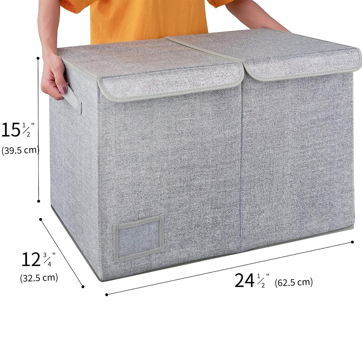 GRANNY SAYS Toy Storage Box, Pack of 1 Large Storage Box, Grey Storage Box, Kids' Toy Chests & Boxes, Foldable Storage Box with Lid, Toy Box Storage for Girls Boys to Organise Bedroom Nursery Playroom XL Gray