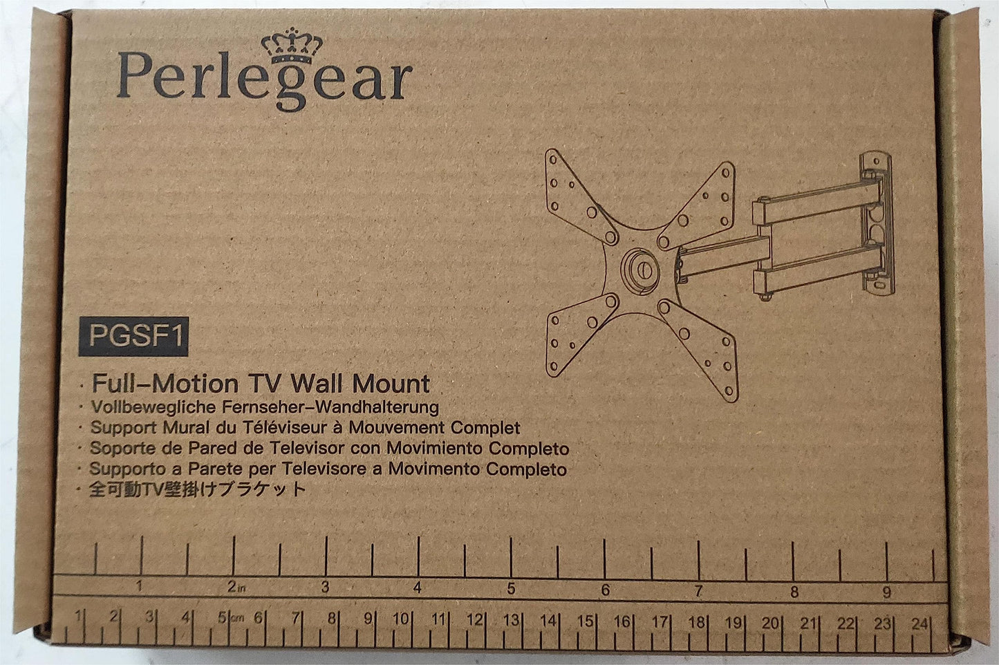 Perlegear TV Wall Bracket for Most 13-42 inch TVs up to 25kg, Full Motion TV Wall Mount Swivels/Tilts/Extends/Rotates/Max VESA 200x200mm