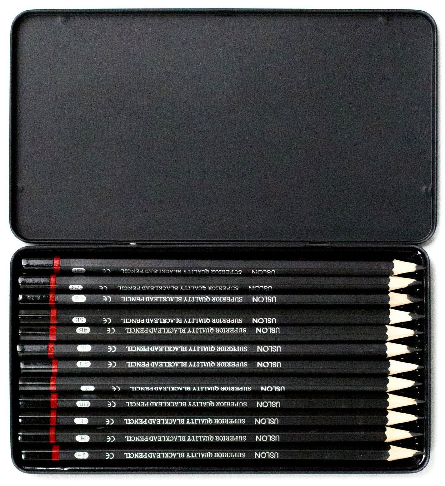 YSLON Professional Sketch and Drawing pencils set,Art Pencil(8B-2H). (12-Count) 12