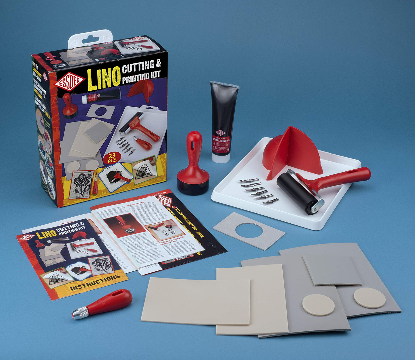 Essdee Lino Cutting & Printing Kit (23 Pieces) Pack of 1 Lino Cutting & Printing Kit (23 Pieces)