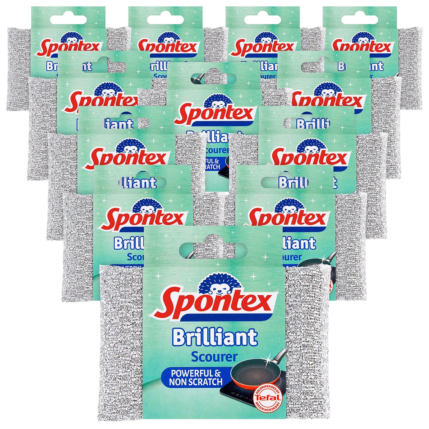 Spontex Brilliant Scourer Pad (Pack of 12) Brilliant Scourers Pad 12pk Single